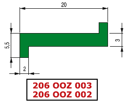 Z profil Alpolen 1000 / Z Guides for bottling and packaging