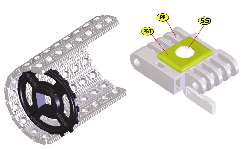 958 MAKARA BİLYALI HASIR BANT / BALL MODULAR BELT