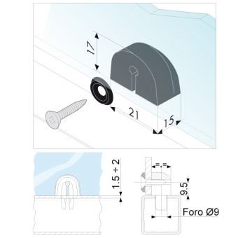 1868 KOLAY TAKILABİLİR CAM TUTUCU/PANEL QUICK FASTENING