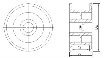 302 AVARE KASNAK (KALIPLI İMALAT TEK PARÇA) / SPLIT IDLER WHEELS