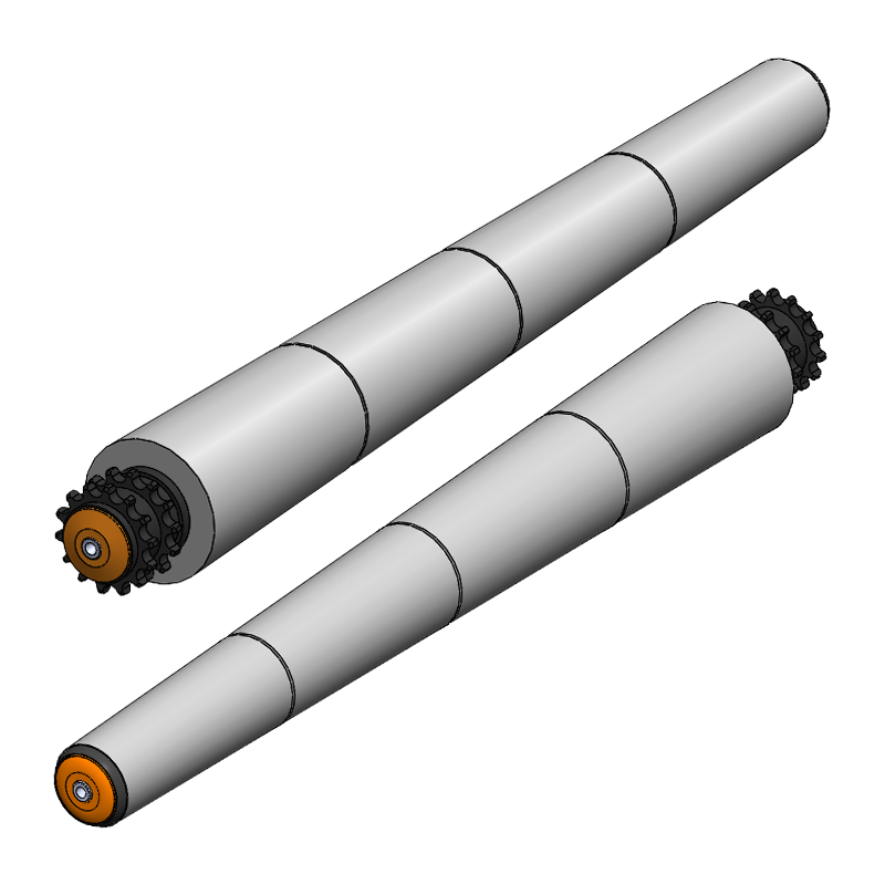 3624 Serisi Dişli Tahrikli Dönüşlü Konveyör Rulosu / Curve Conveyor Roller Series