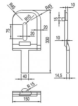(25*150) ALÜMİNYUM GERME PLAKASI TAKIMI/ (25*150) ALUMINIUM PROFILE SUPPORT FOR AXIS AND BEARING PLATE SET