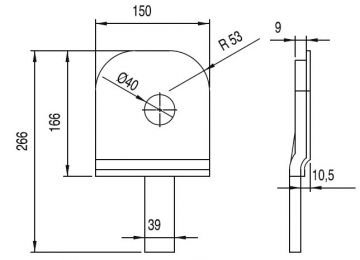 (25*150) ALÜMİNYUM TAHRİK PLAKASI TAKIMI/ (25*150) ALUMINIUM PROFILE SUPPORT FOR AXIS AND BEARING PLATE SET