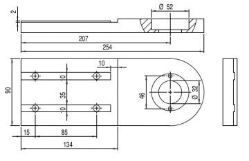 (45*90) ALUMINUM PROFILE IDLER TENSIONING APPARATUS SET / (45*90) ALUMINUM PROFILE SUPPORT FOR AXIS