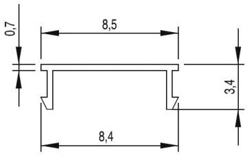 ALÜMİNYUM PROFİL KANAL FİTİLİ (8) / ALUMINIUM STRIP PROFILE (8)