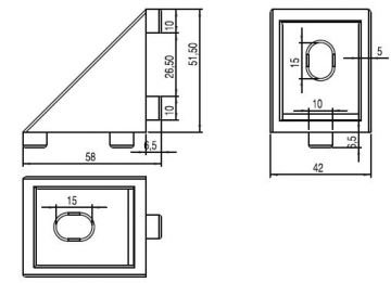PLASTİK KÖŞE BAĞLANTI (45*45) / SIDE CONNECTION (PLASTIC)