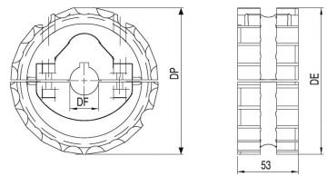 312 PLASTIC BELT DRIVE GEAR (POLYAMIDE PA6 ADDITIVE) IDLER SPROCKETS