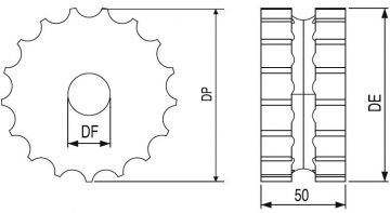 340 TEK PARÇALI AVARE DİŞLİSİ/IDLER SPROCKETS