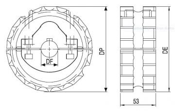 311 PLASTİK BANT AVARE DİŞLİSİ(POLYAMİD PA6 KATKILI) / IDLER SPROCKETS