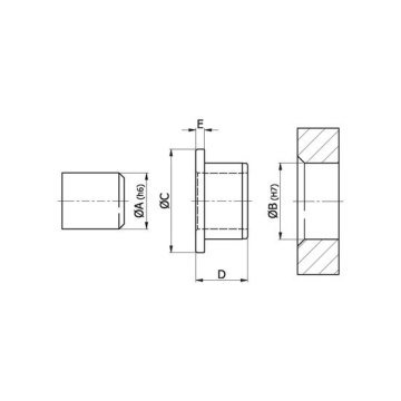 Flanşlı Polyamid 6.6 ve PTFE Kayıcı Yataklar