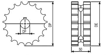 320 İKİ PARÇALI PLASTİK BANT DİŞLİSİ / DRIVE SPROCKETS