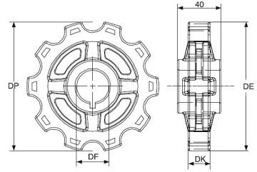 383-385 HAFİF-AĞIR TİP TEK PARÇA TAHRİK-AVARE DİŞLİSİ/LIGHT-HEAVY DRIVING&IDLER SPROCKETS