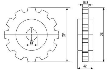 386 ACETAL ROTARY BELT GEARS (TWO PIECES)/SPLIT SPROCKETS 386 KDT 409