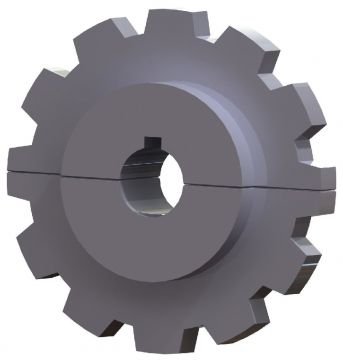 386 ASETAL DÖNÜŞLÜ BANT DİŞLİLERİ (İKİ PARÇALI)/SPLIT SPROCKETS 386 KDA 210