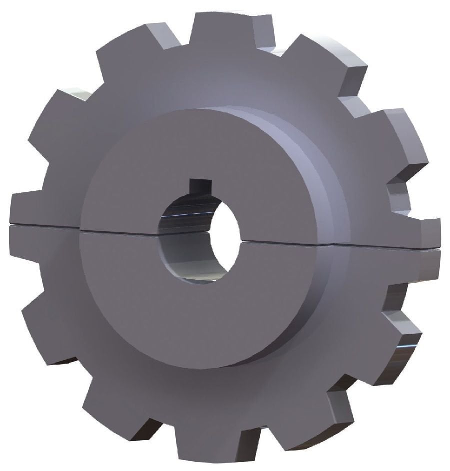 386 ASETAL DÖNÜŞLÜ BANT DİŞLİLERİ (İKİ PARÇALI)/SPLIT SPROCKETS 386 KDA 310