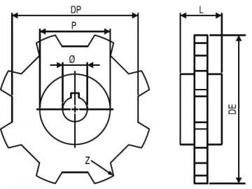 857-858 KASA TAŞIMA BANTI DİŞLİSİ / SPROCKET FOR 857-858 CRATE CHAINS