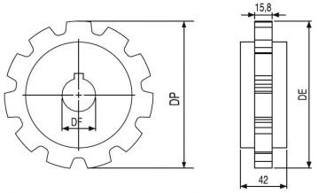 387 ACETAL SPLIT SPROCKETS (ONE PIECE)