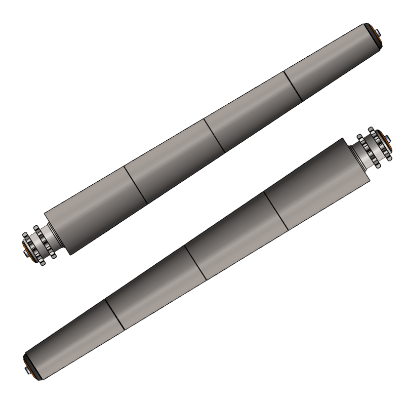 3521 Metal Dişli Tahrikli Dönüşlü Konveyör Rulosu / Metal Sprocket Taperad Sleeve Roller