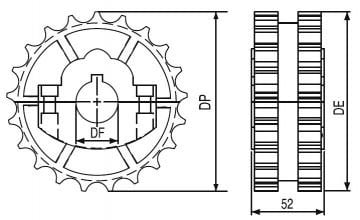 326 HASIR BANT DİŞLİSİ (İKİ PARÇALI) /SPLIT SPROCKETS