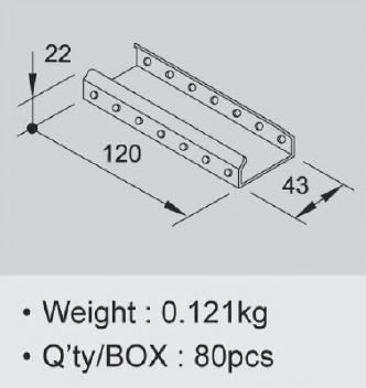 GP-C  (40'lık profil için) MERKEZİ RAY BİRLEŞTİRİCİ TUTUCUSU
