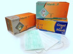 GREAT MASKE (3 katlı- Beyaz/Mavi/Yeşil/Siyah)