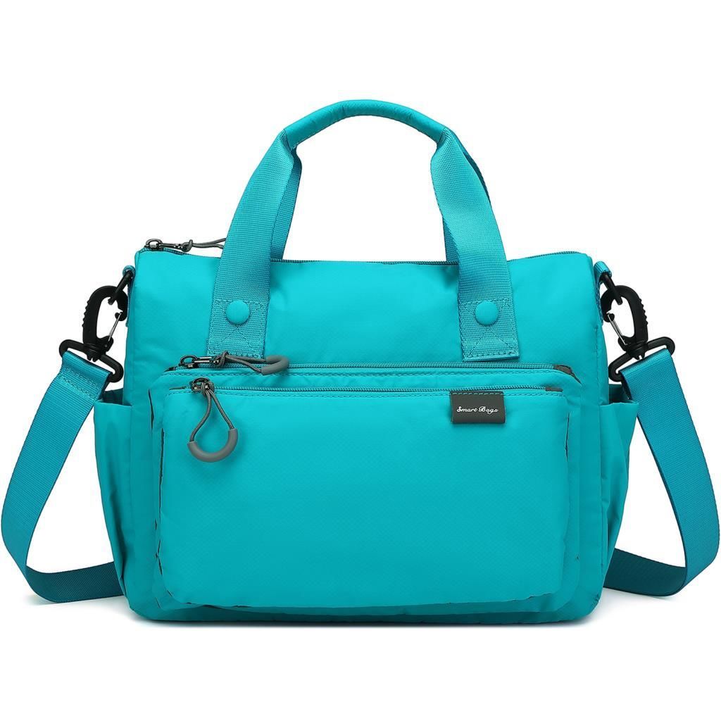Smart Bags Ekstra Hafif Kumaş Kadın Postacı Çantası 3141 Turkuaz