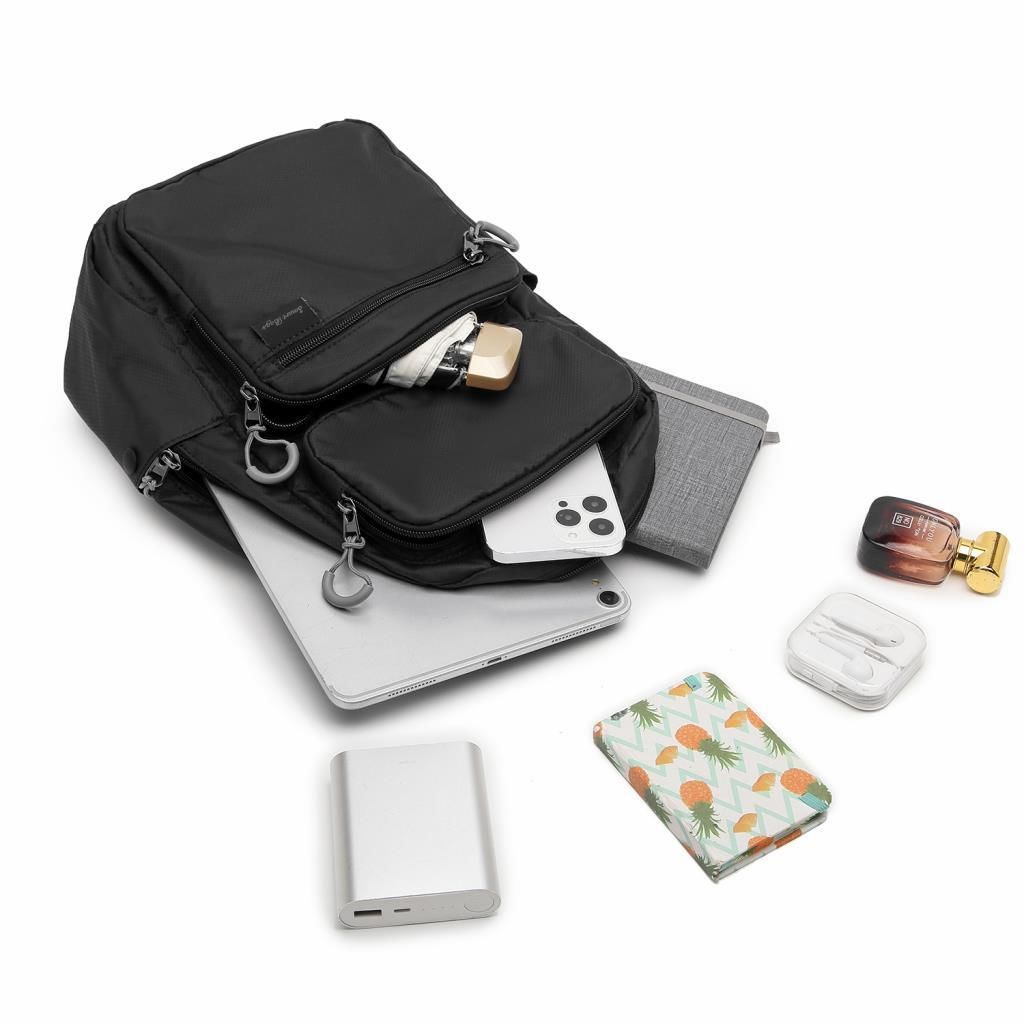 Smart Bags Ekstra Hafif Kumaş Uniseks Sırt Çantası 3142 Pudra