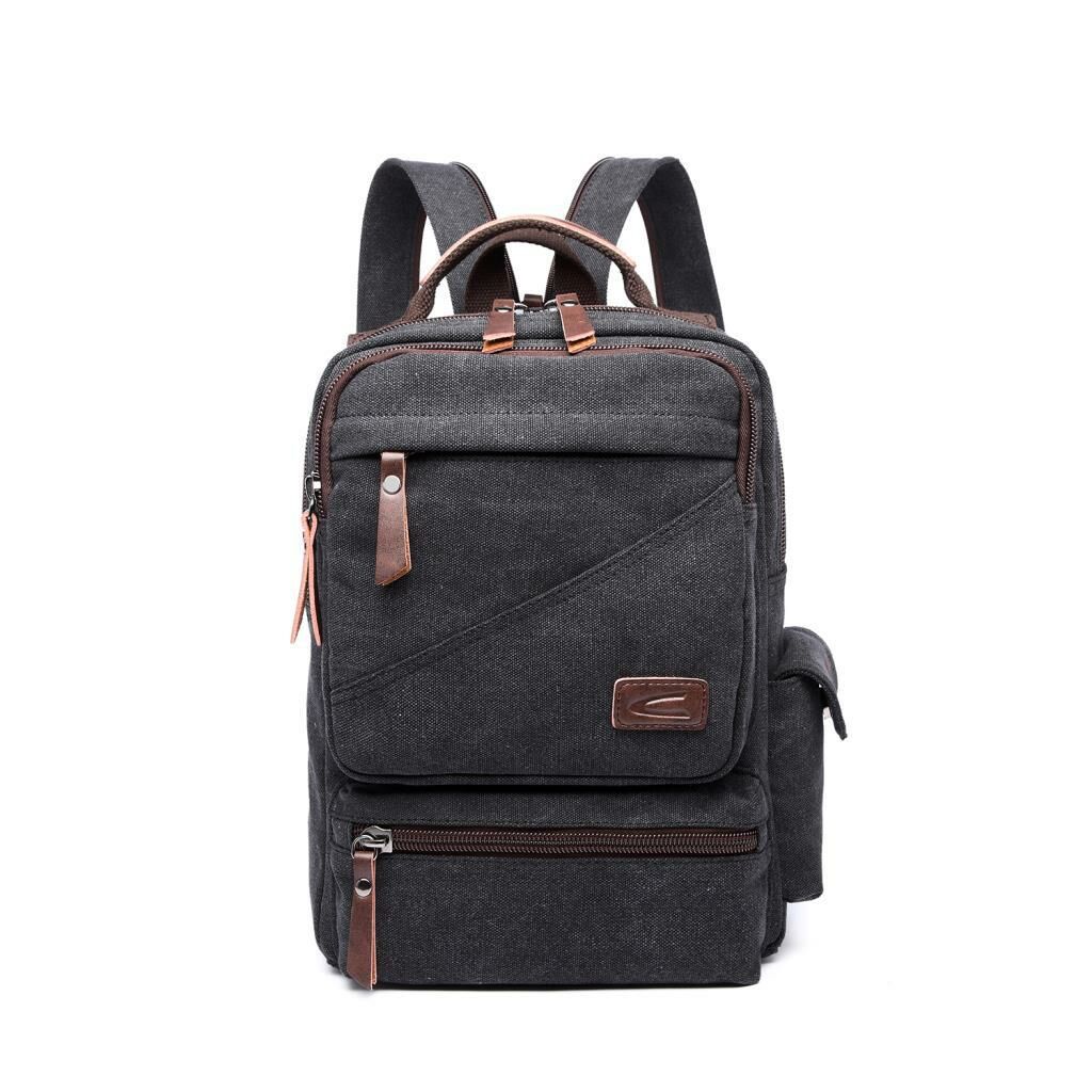 C-Active Kanvas Kumaş Orta Boy Sırt Çantası 1261 A.Kahve