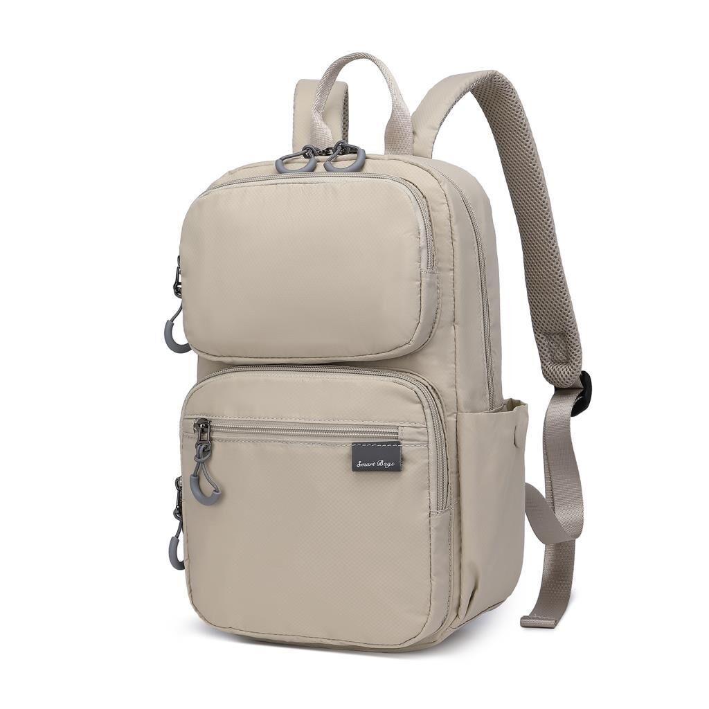 Smart Bags Ekstra Hafif Kumaş Uniseks Sırt Çantası 3142 Bej