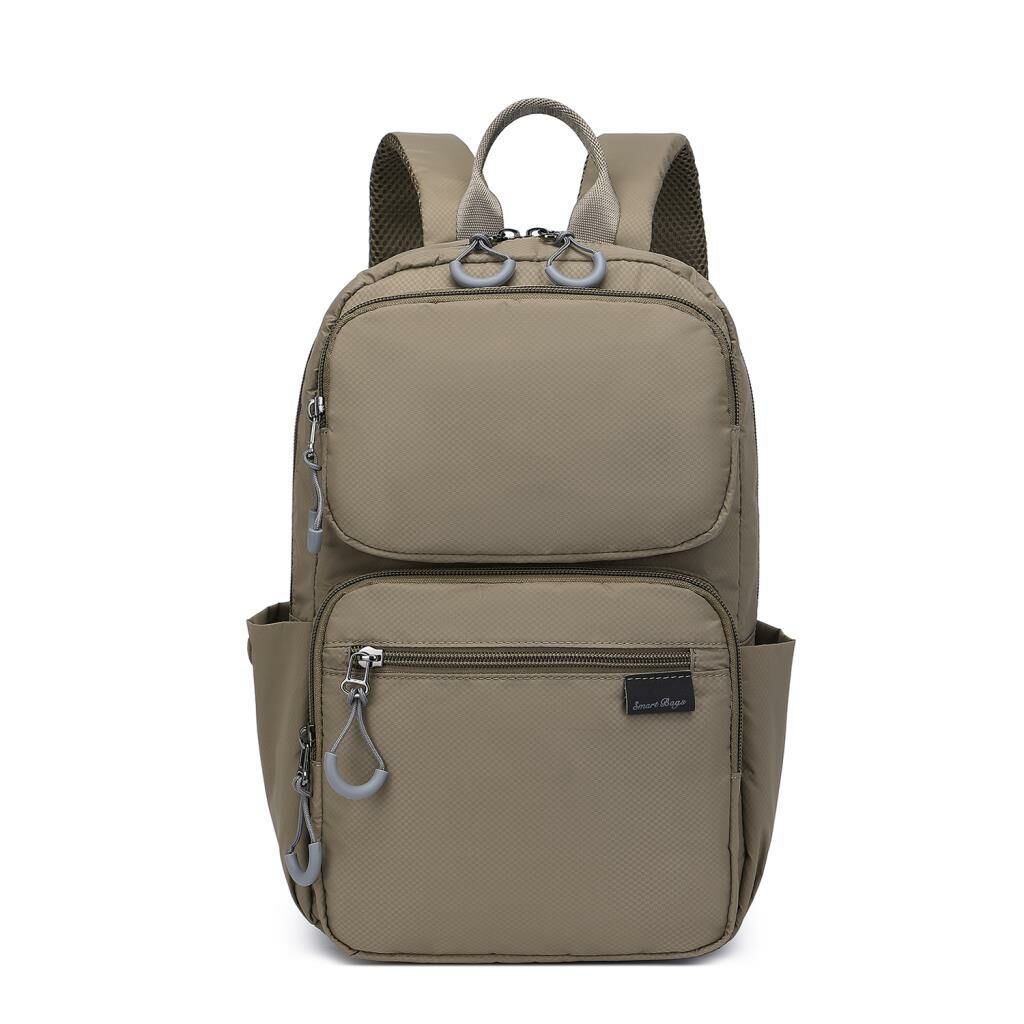 Smart Bags Ekstra Hafif Kumaş Uniseks Sırt Çantası 3142 Kahve