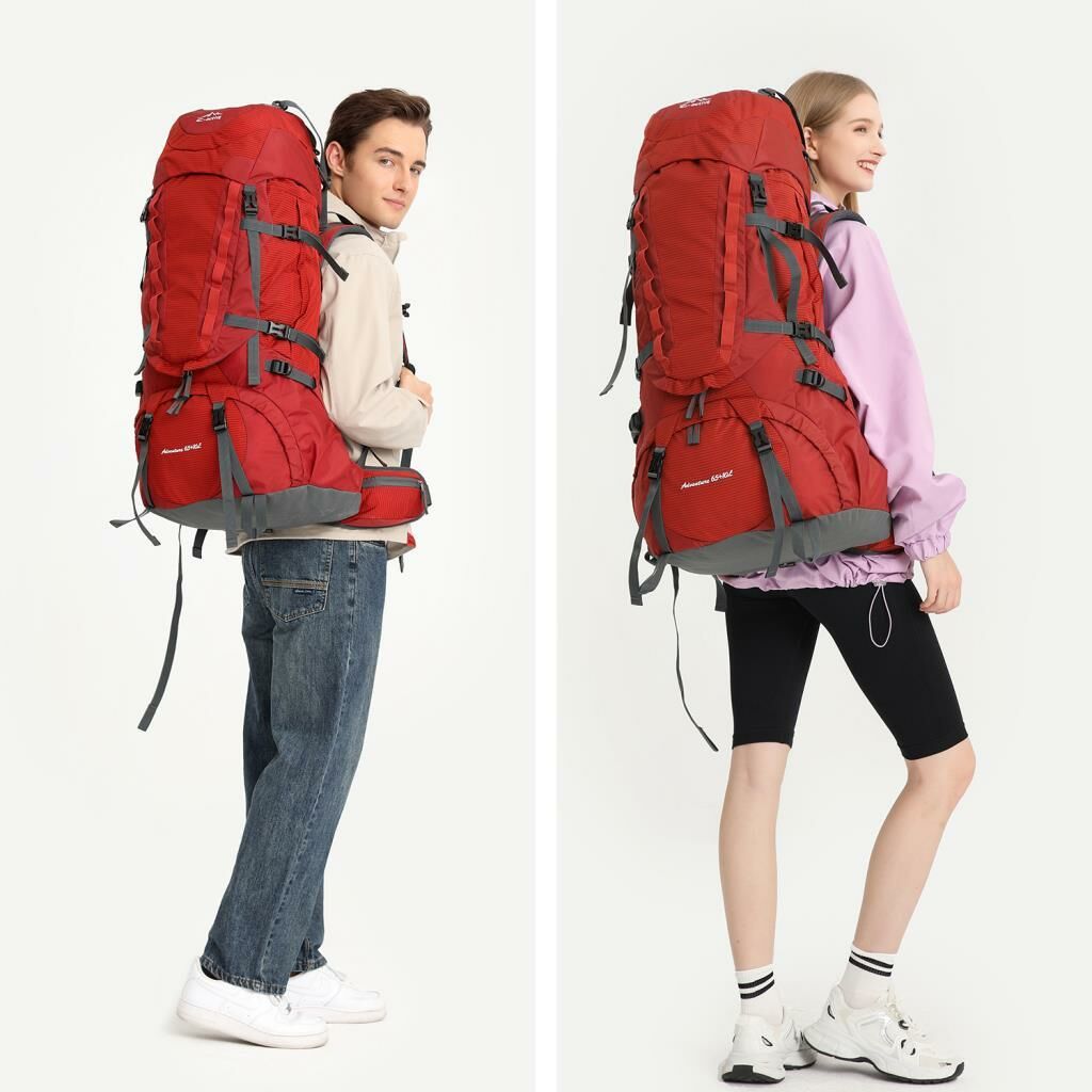 C-Active 75 Litre Kamp Seyahat Outdoor Dağcı Sırt Çantası 8698 Siyah