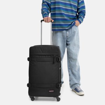 Eastpak Orta Boy Transit'r 4 M Çekçekli 4 Tekerlekli Valiz Black