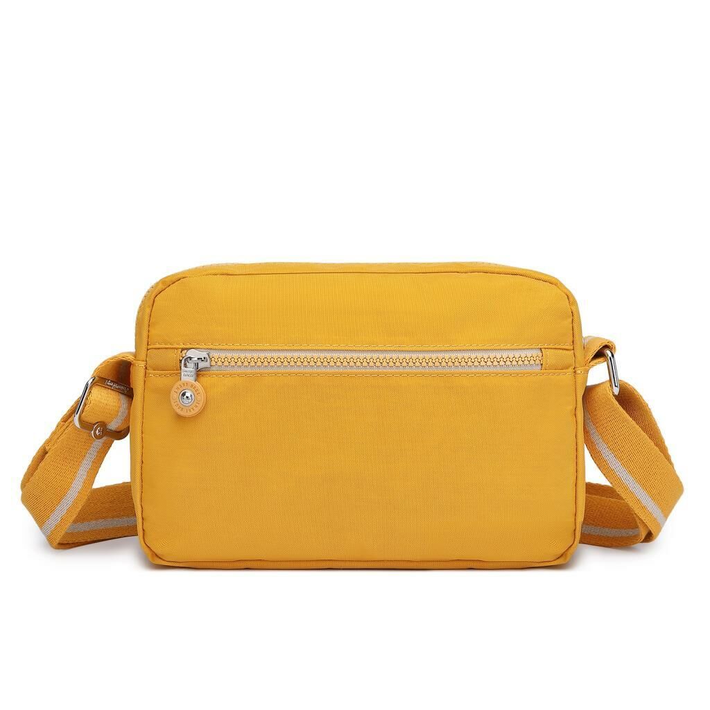 Smart Bags Postacı Kadın Çantası Krinkıl Kumaş 3166 Hardal/Bej
