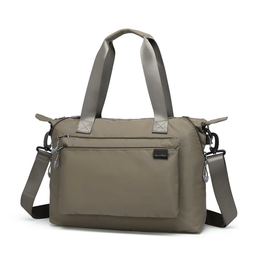 Smart Bags Ekstra Hafif Kumaş Kadın Omuz Çantası 3139 Kahve