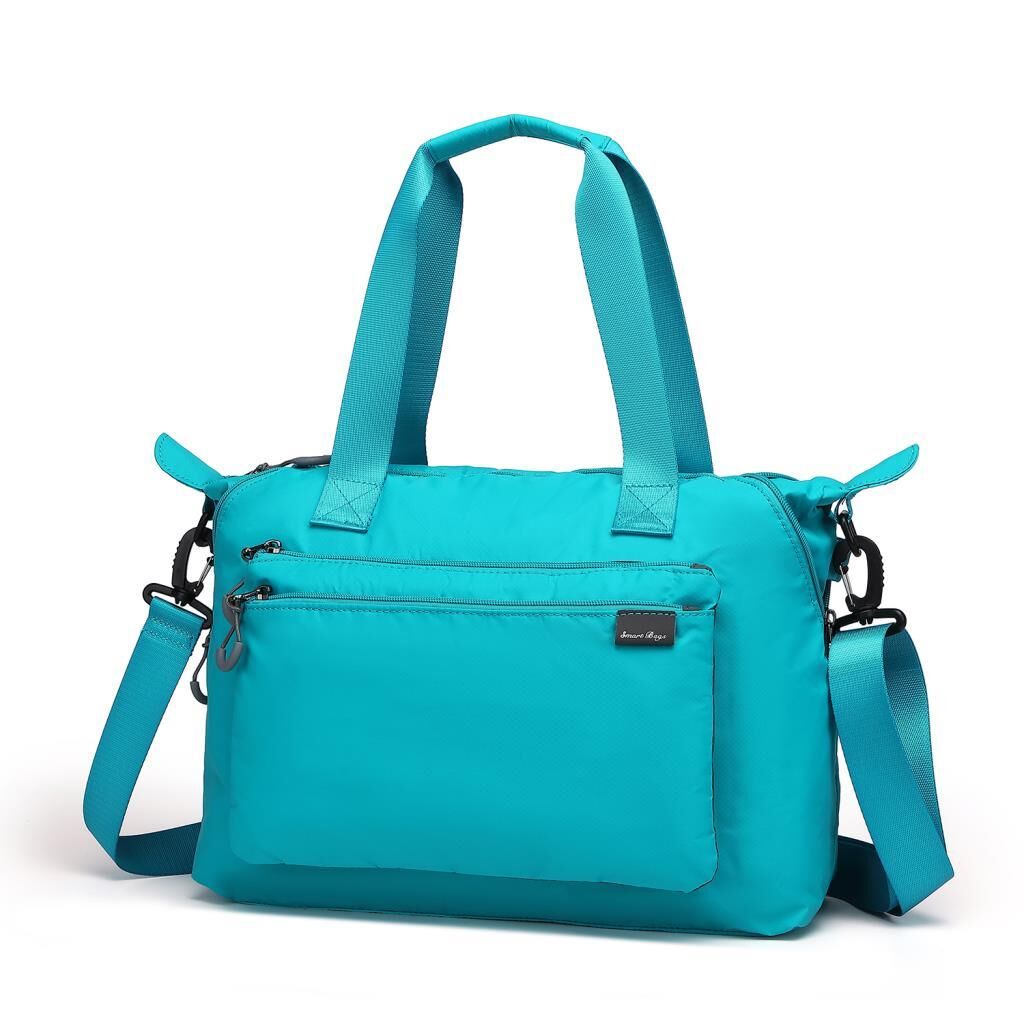 Smart Bags Ekstra Hafif Kumaş Kadın Omuz Çantası 3139 Turkuaz