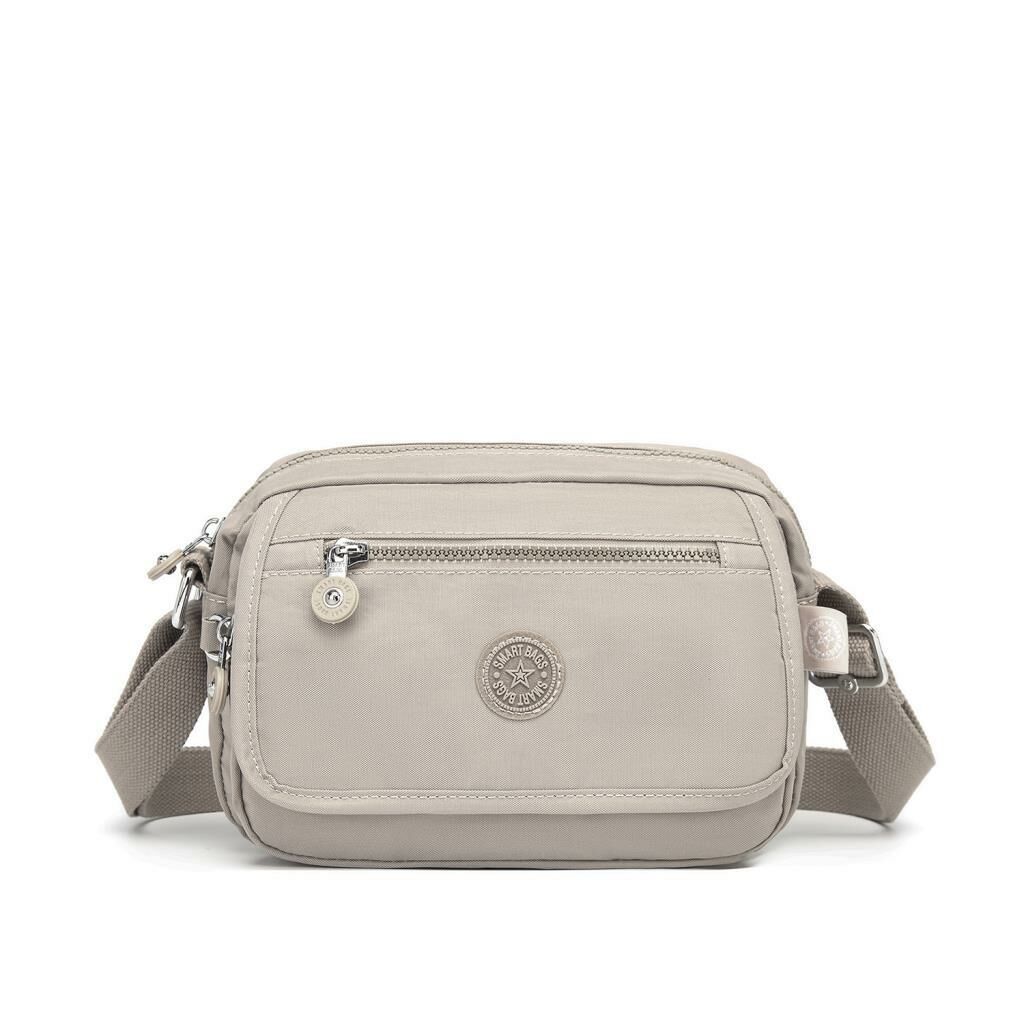 Smart Bags Postacı Kadın Çantası Krinkıl Kumaş 3166 A.Vizon