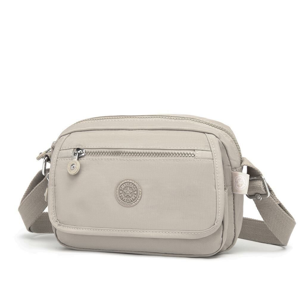Smart Bags Postacı Kadın Çantası Krinkıl Kumaş 3166 A.Vizon
