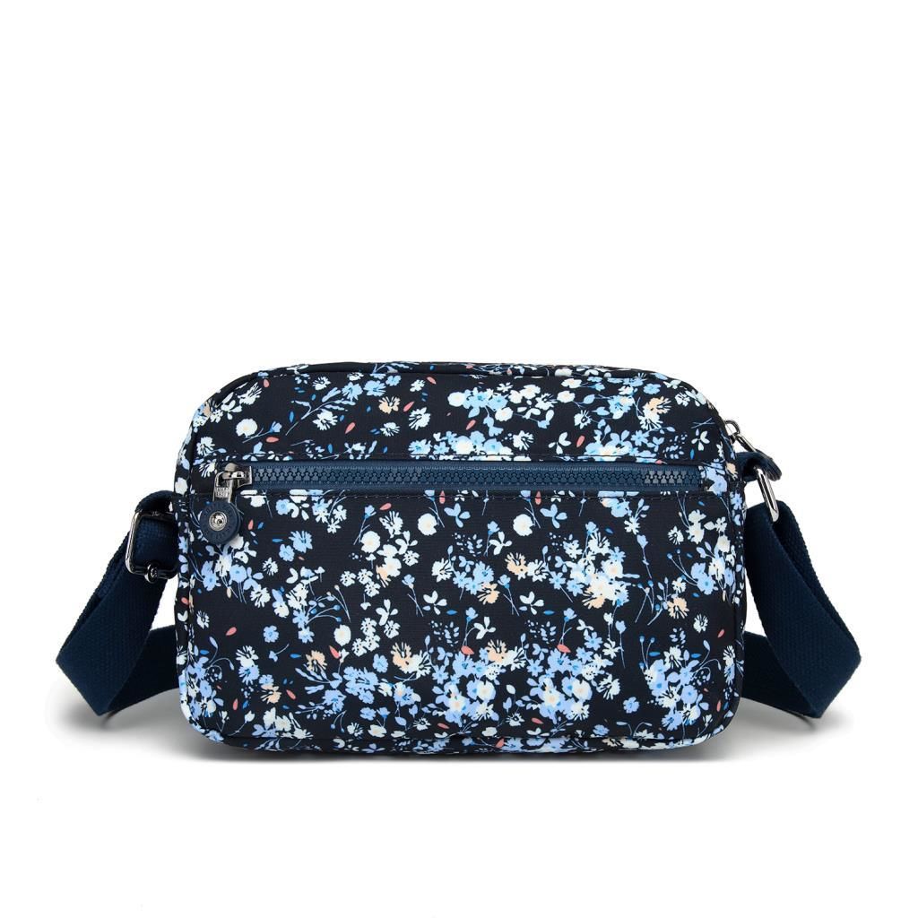Smart Bags Postacı Kadın Çantası Krinkıl Kumaş 3166 Mavi Rose
