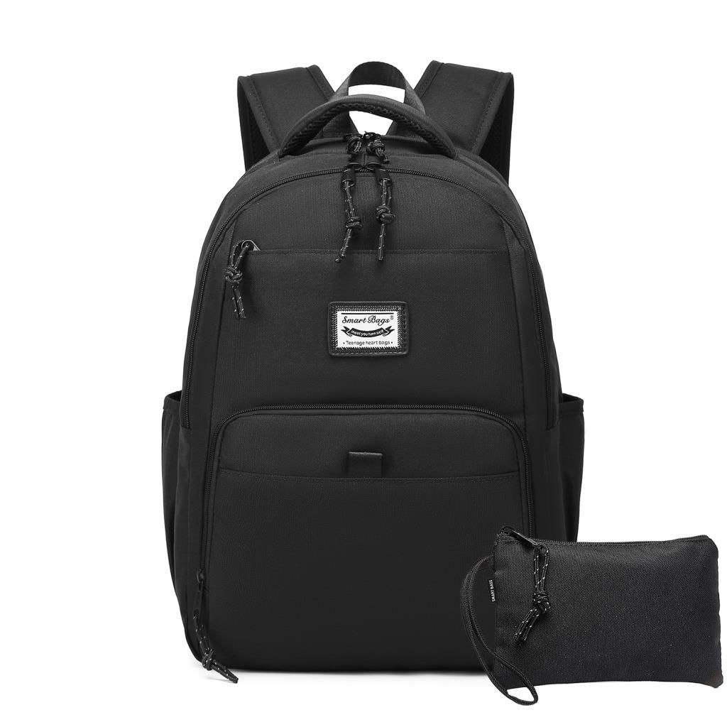 Smart Bags Sırt Çantası Okul Boyu Kalem Kutusu Hediyeli 3159 01 Siyah