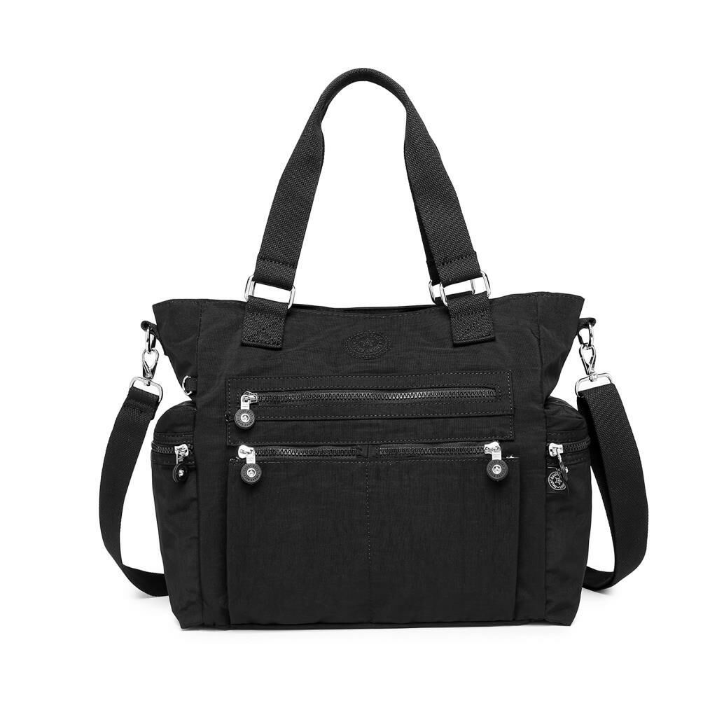 Smart Bags Krinkıl Kumaş Kadın Anne Bebek Omuz Çantası 1210 Siyah