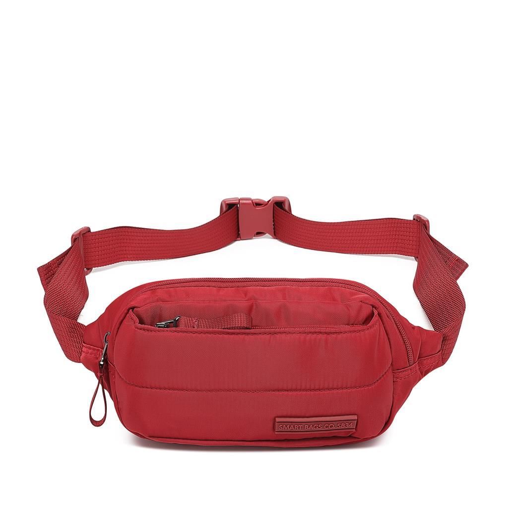 Smart Bags Yumuşak Kumaş Uniseks Bodybag Bel Çantası 8721 Vişne