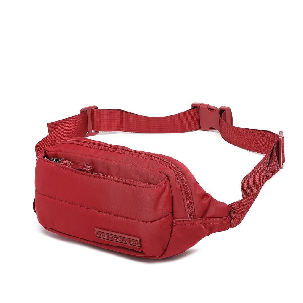 Smart Bags Yumuşak Kumaş Uniseks Bodybag Bel Çantası 8721 Vişne