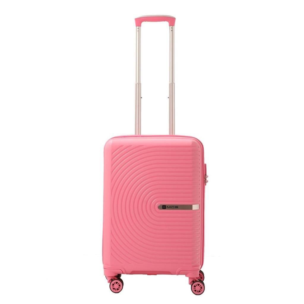 MÇS Kabin Boy Kırılmaz Silikon Seyahat Valizi Bavulu V374 Pembe