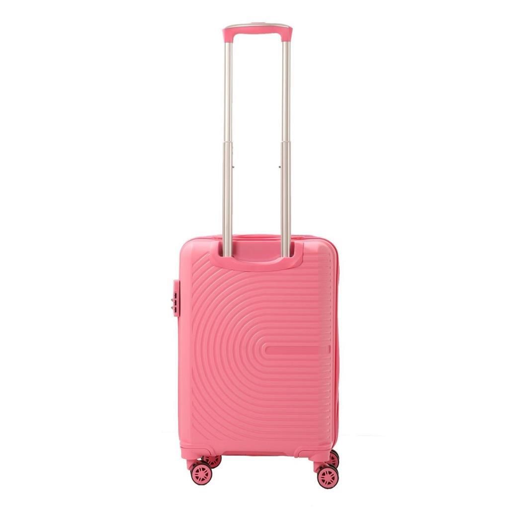 MÇS Kabin Boy Kırılmaz Silikon Seyahat Valizi Bavulu V374 Pembe