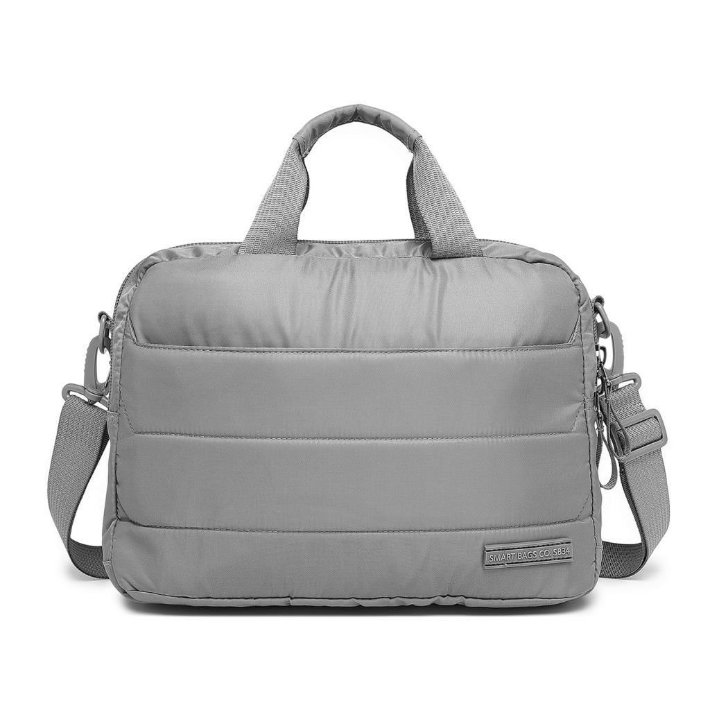 Smart Bags Yumuşak Kumaş Uniseks Evrak ve Laptop Çantası 8724 Gri
