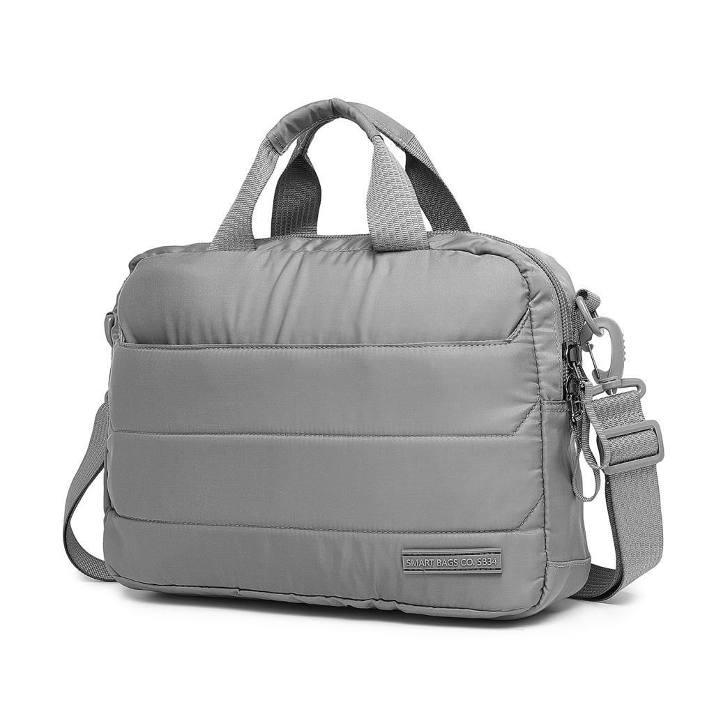 Smart Bags Yumuşak Kumaş Uniseks Evrak ve Laptop Çantası 8724 Gri
