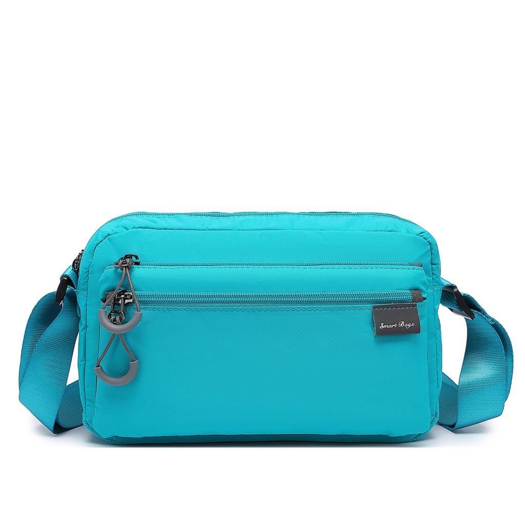 Smart Bags Ekstra Hafif Kumaş Kadın Postacı Çantası 3148 Turkuaz