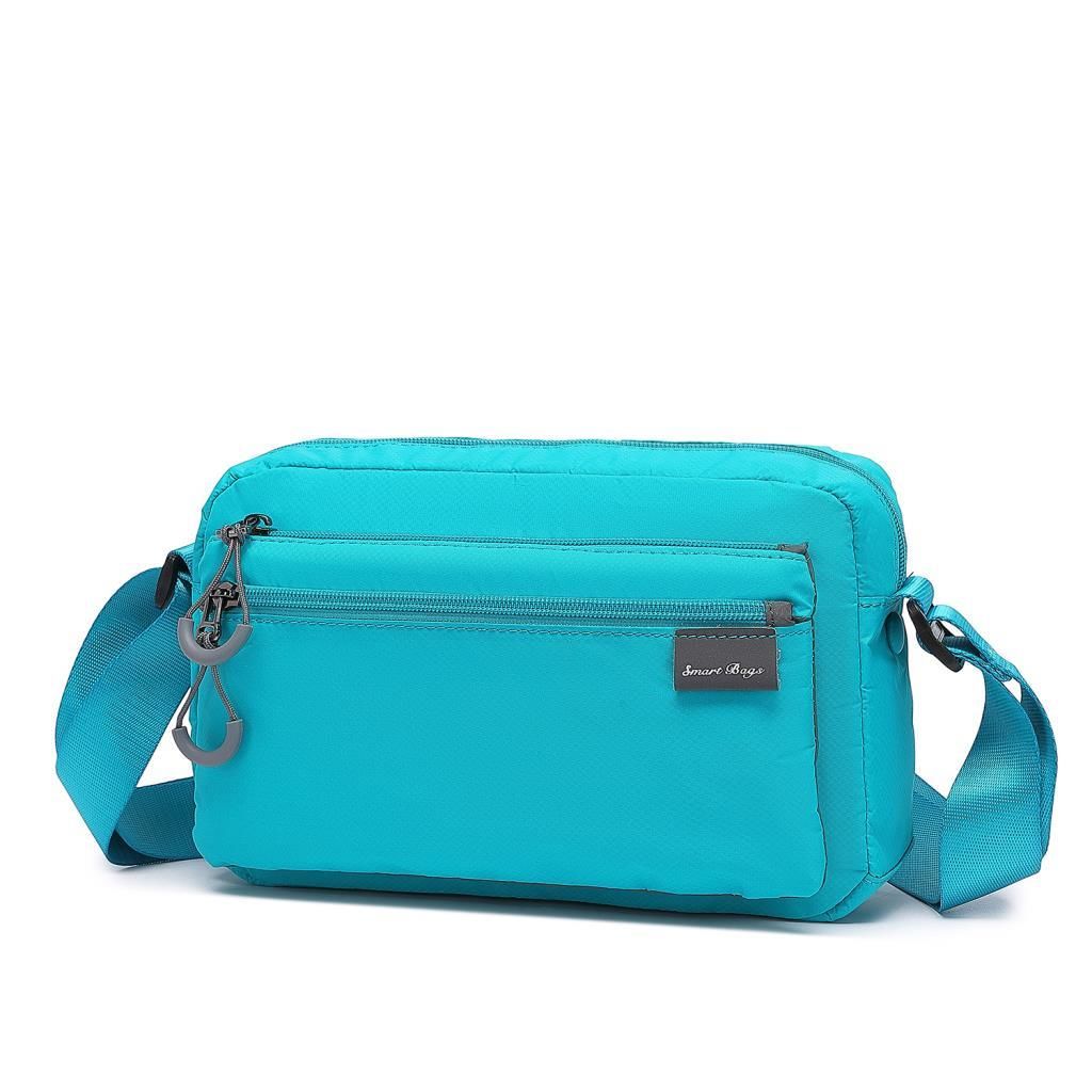 Smart Bags Ekstra Hafif Kumaş Kadın Postacı Çantası 3148 Turkuaz