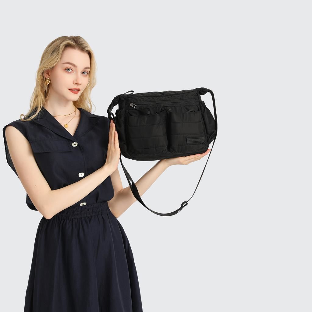 Smart Bags Yumuşak Kumaş Askılı Postacı Kadın Çantası 8725 Mürdüm