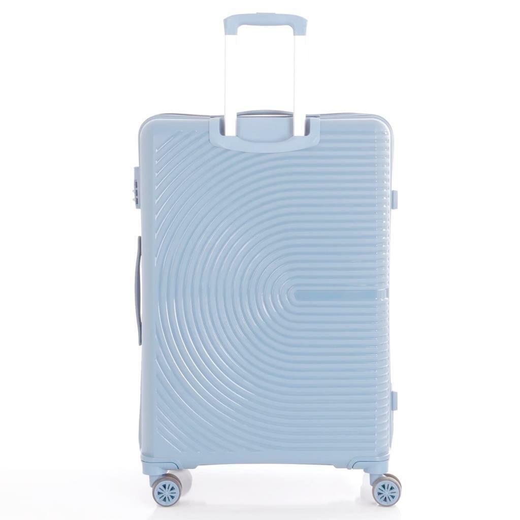 MÇS Orta Boy Kırılmaz Silikon Seyahat Valizi Bavulu V374 Sky Blue